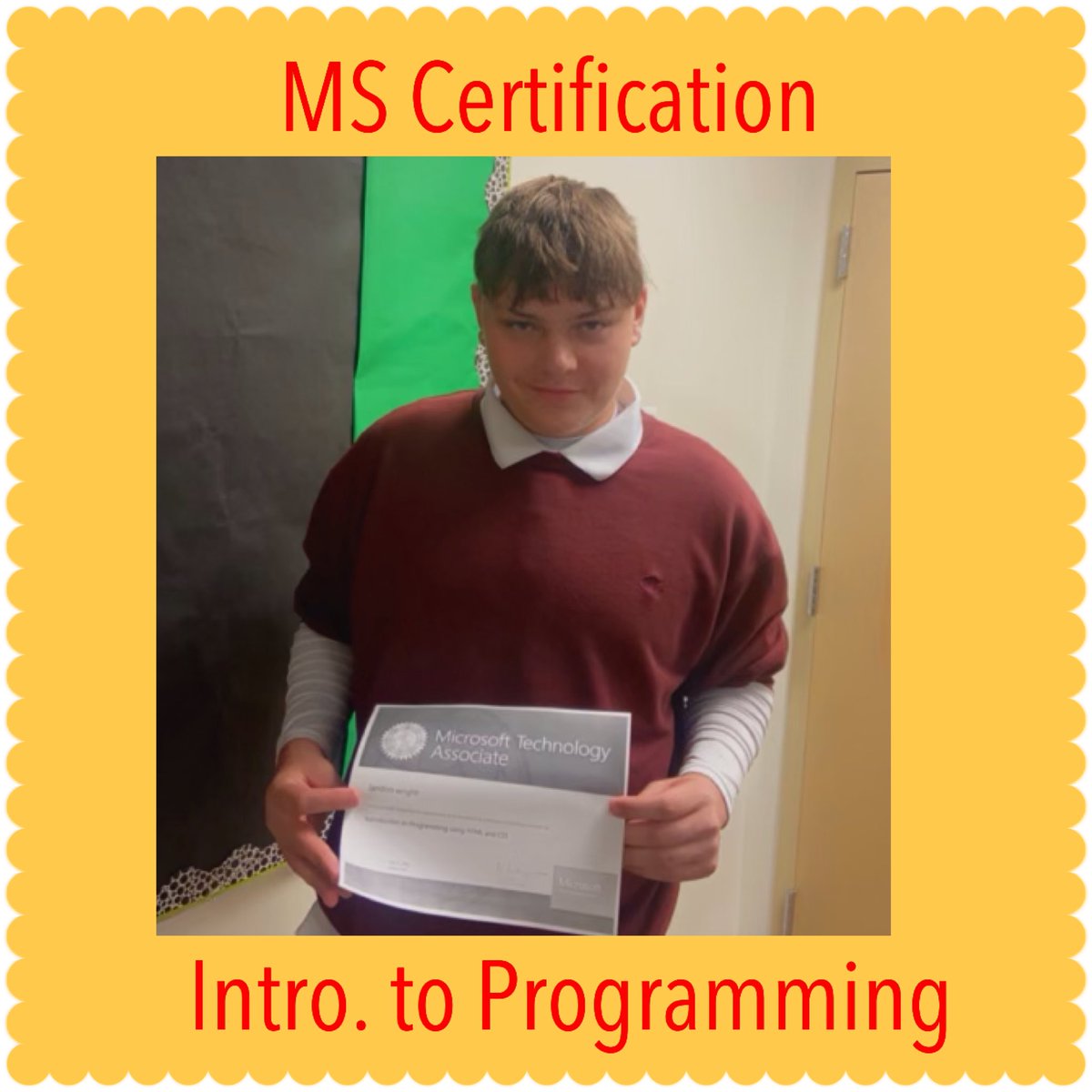 CypressRunEdCtr's tweet photo. Congratulations to our #premiercenter student for passing the #Microsoft Intro. To #Programming Exam! Kudos to our #STEM teacher Ms Osas! #Chiefs #STEMEducation #stemforkids #coding #MicrosoftEdu #bcpsproud #MOScertification
@browardschools @Nora_Rupert @BrowardSTEM @BrowardCTE https://t.co/jrZBoHPpvQ