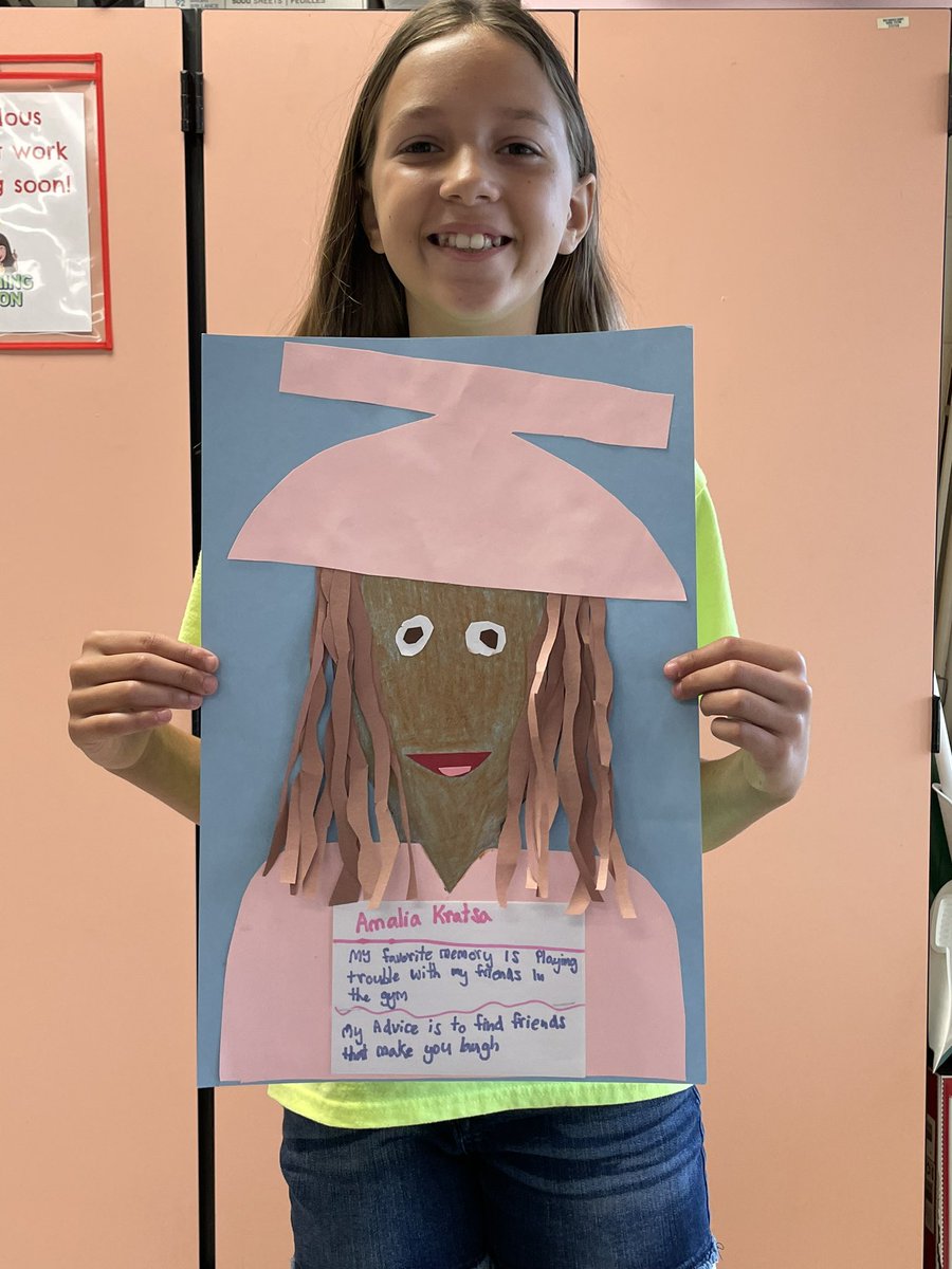 Last Friday of the school year and the kids finished their “graduation” self portraits to hang in the hallway. One of my most favorite things to do with them. #goingtomissthem #6thgradeheretheycome <a href="/BCreekElem/">BradleyCreekElem</a> <a href="/KefLauren/">Lauren Kef</a>