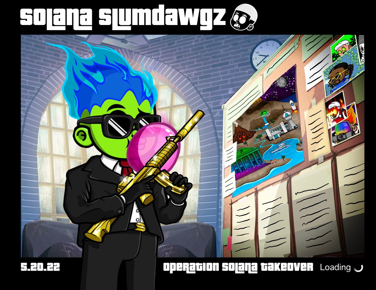 SolanaSlumdawgz's tweet image. Operation Solana Take Over 

WL Mint will begin at 3PM (MST) 📈