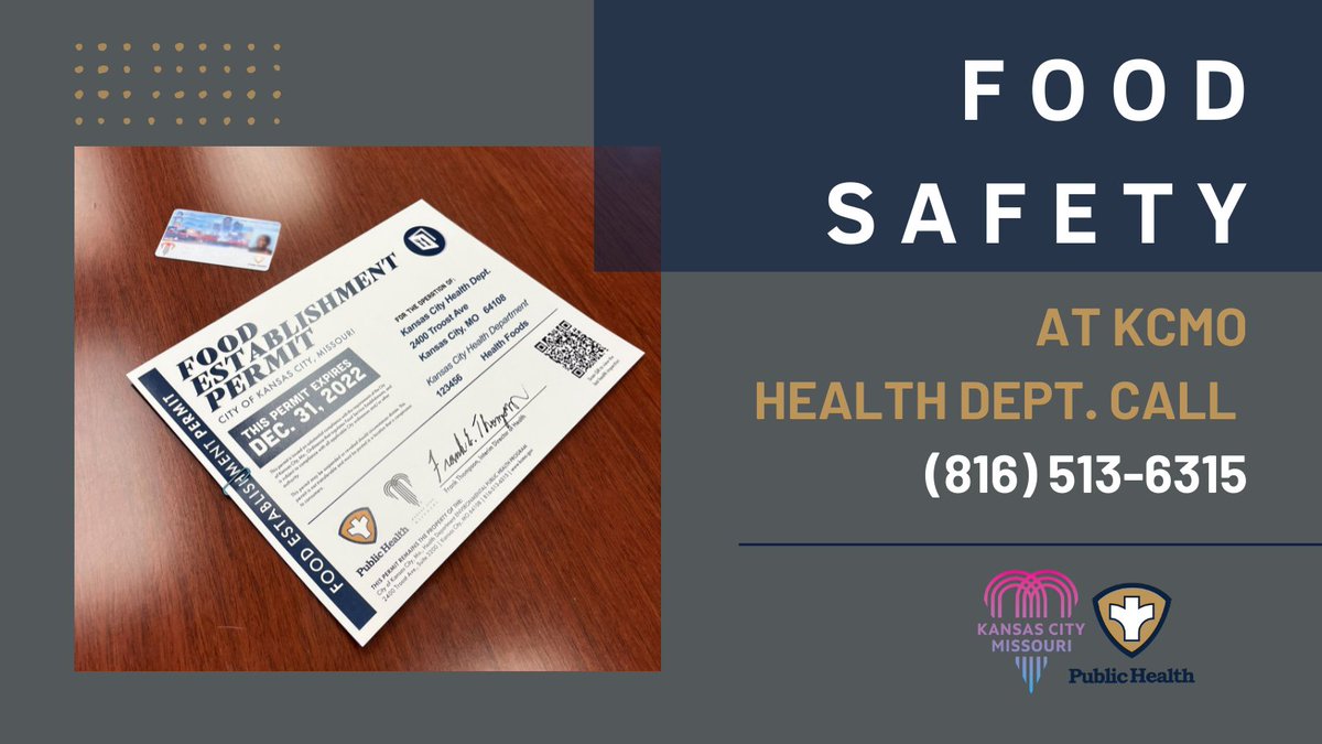 Starting a new job and need a food handler card? 
Take the required food safety class and test at the KCMO Health Department. Then you’re set! #KansasCity #PublicHealth
