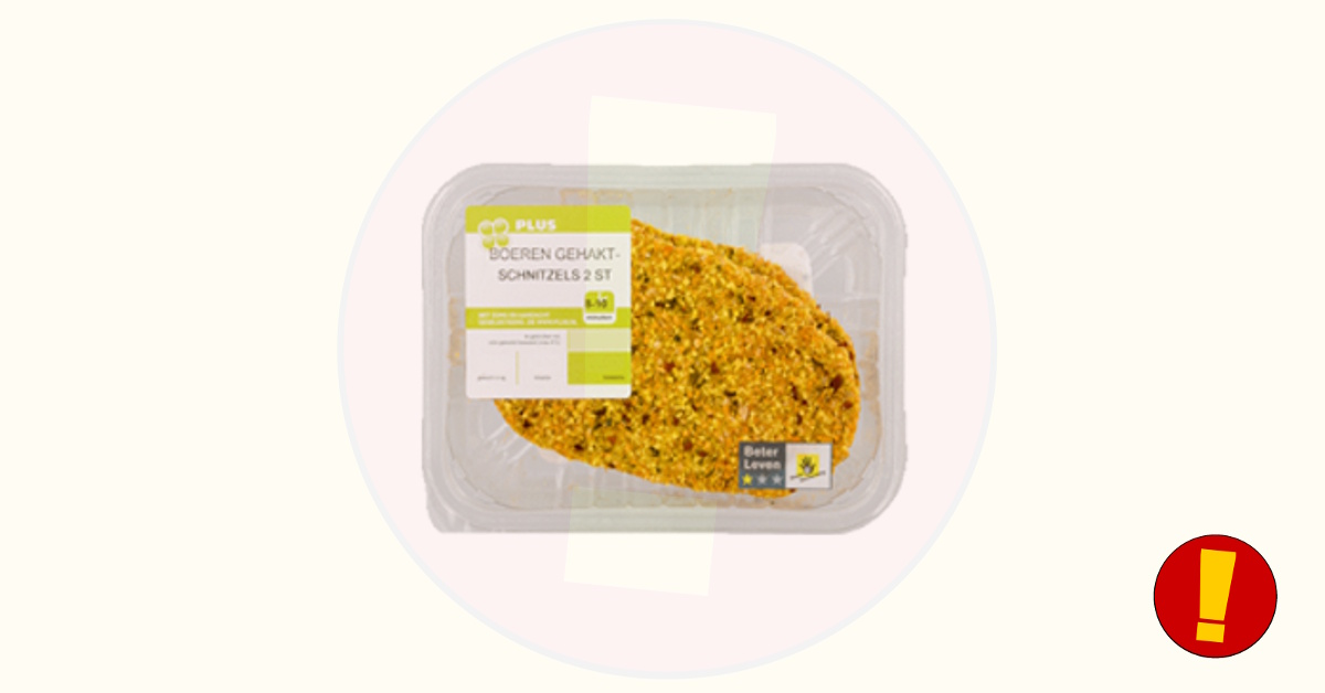 Terugroepactie!
PLUS Boeren Gehaktschnitzel
Mogelijk stukjes plastic in de schnitzels
Meer info via rcll.nl/3lsysn6