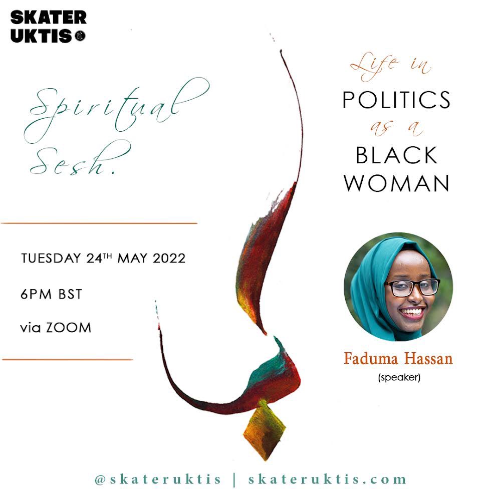We have Faduma Hassan coming through to give us an insight into the realness of what it’s like to be a black woman in politics…join us by DM’ing us for the zoom link ! 🤍#politics