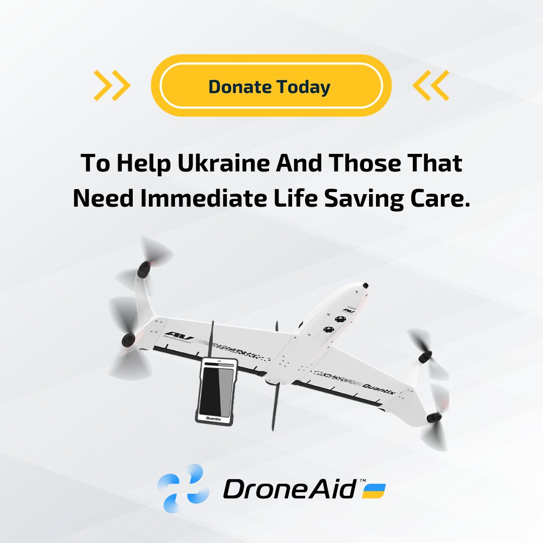 Drone_Aid's tweet photo. Every dollar you donate will support @RevivedUkraine  ongoing humanitarian aid efforts in #Ukraine

Medical response and search and rescue #drones will help the organization scale up its humanitarian aid operations. Please donate what you can: https://t.co/AOQP28LJuW https://t.co/wu5I0cXBpS