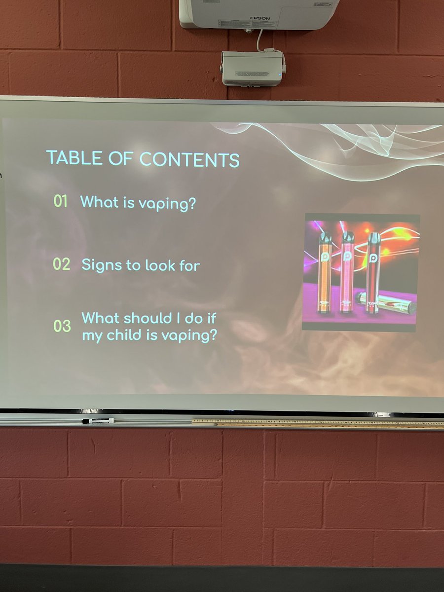 mrsrace7's tweet photo. I had so much fun presenting at Gemini 101 with @MsSchafer1 last night! It was great to meet our future students and families. 🐎 #vaping101 #vapingeducation https://t.co/Evm4C6QsW1