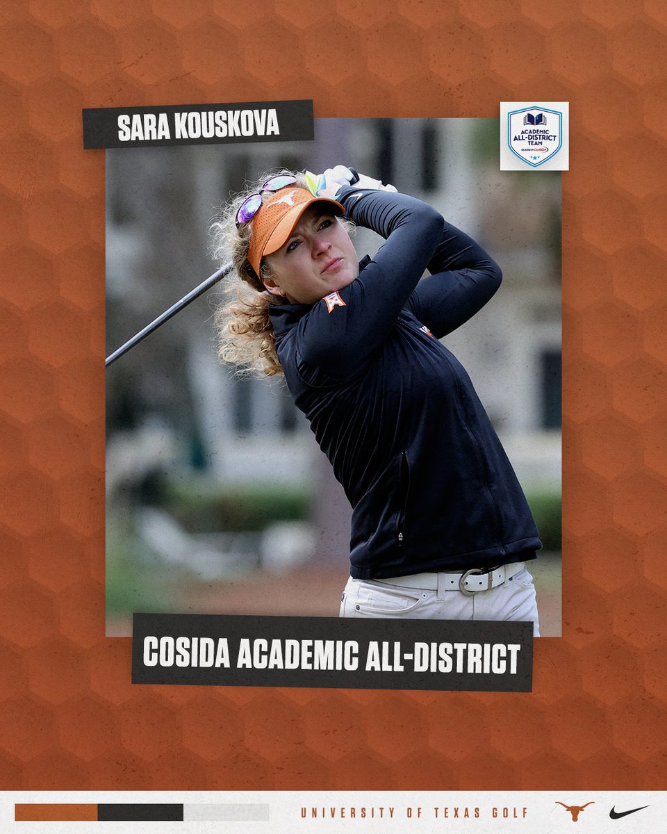 Texas Women's Golf (@texaswgolf) on Twitter photo Congratulations to our <a href="/CoSIDAnews/">College Sports Communicators</a> Academic All-District honoree Sara Kouskova! 🤘
#HereComesTexas | #HookEm
📰 hookem.at/cosida22 Congratulations to our <a href="/CoSIDAnews/">College Sports Communicators</a> Academic All-District honoree Sara Kouskova! 🤘
#HereComesTexas | #HookEm
📰 hookem.at/cosida22