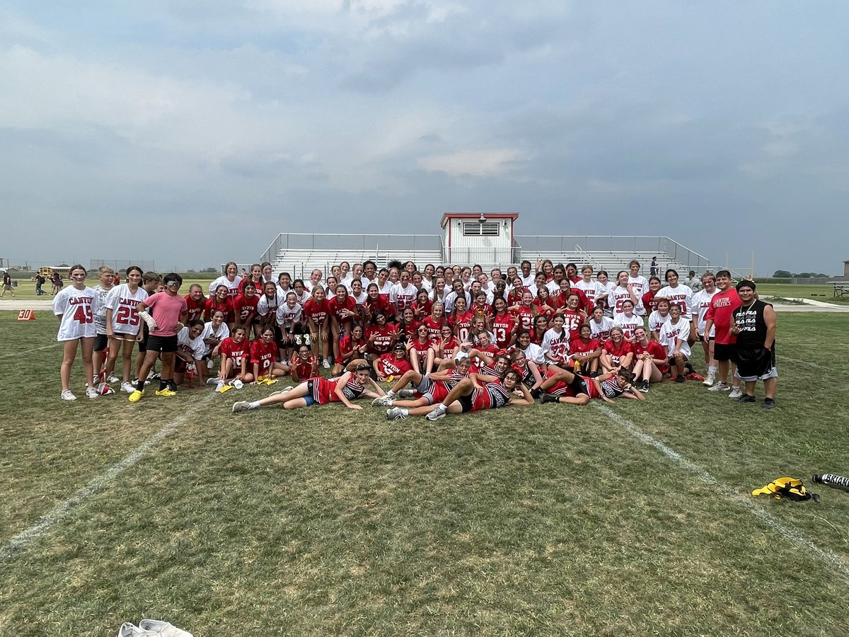 Powder Puff was a success! The 8th graders repeat as champs, beating the 7th grade 36-0! @CanyonMiddle @cms_ladyjags @cms_pta_nb @Jags_Principal @cisdnews