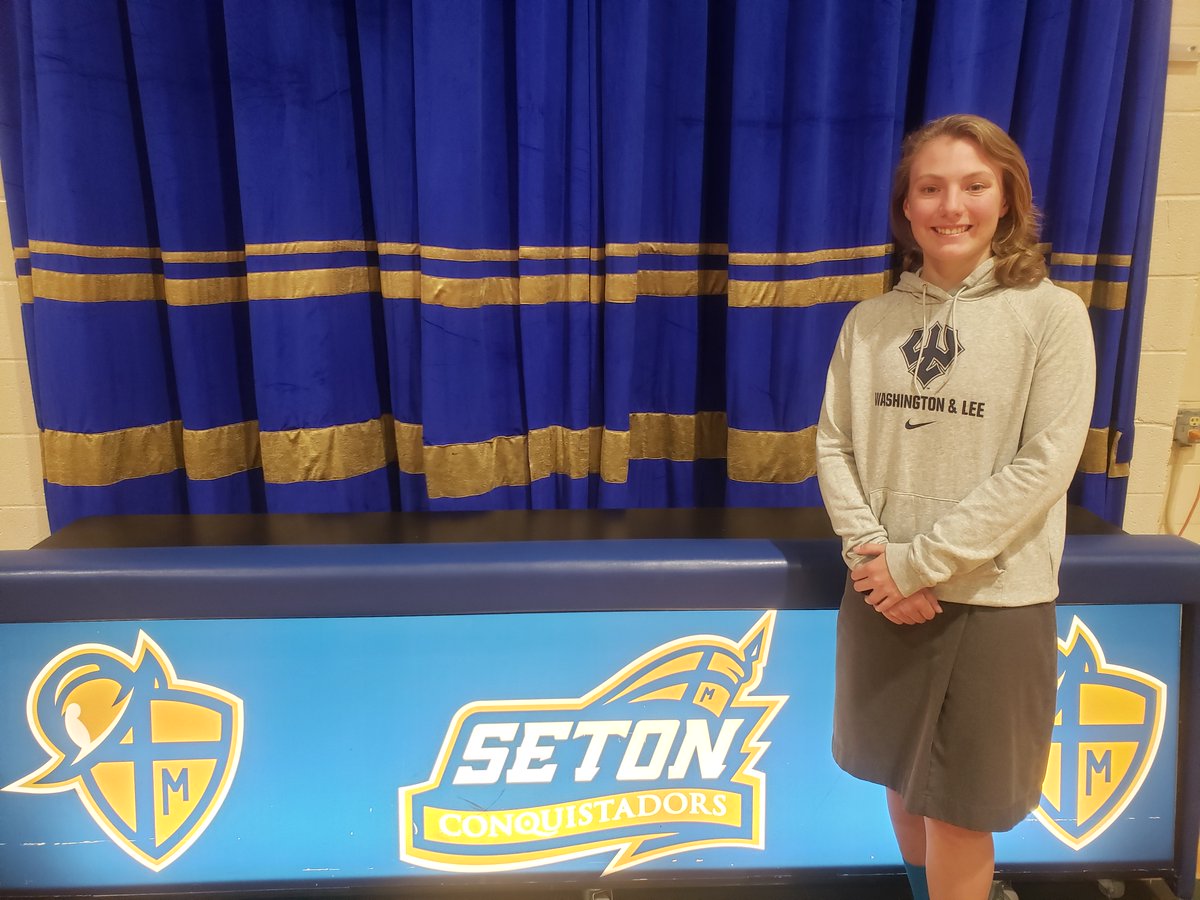 GmanJDub's tweet photo. The Seton Conquistadors happily announces talented senior tennis player Jordan Kash will play for Washington &amp; Lee U. next year.  Jordan led the Lady Conquistador tennis team to the state tournament this year &amp; was a VISAA 1st Team All State Selection.  Congrats &amp; Much Success! https://t.co/9lkiBX2Bez