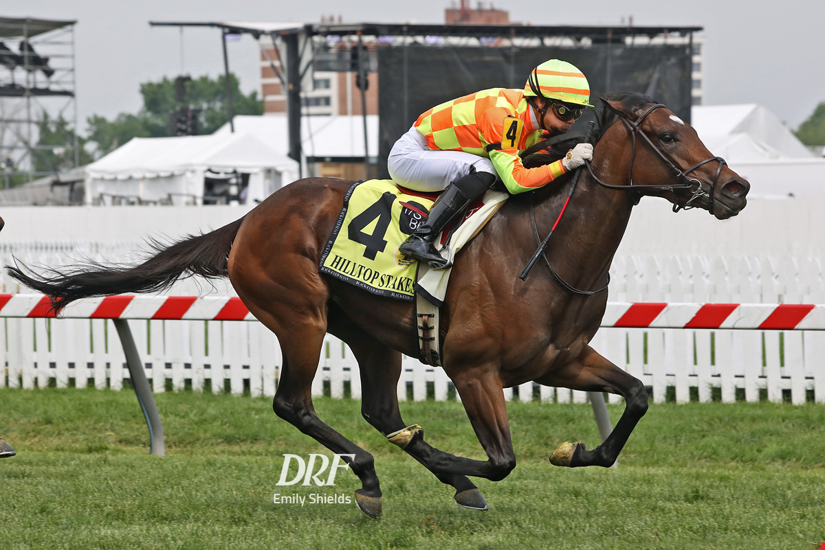 Daily Racing Form on Twitter "Pizza Bianca wins the 100,000 Hilltop Stakes at Pimlico for