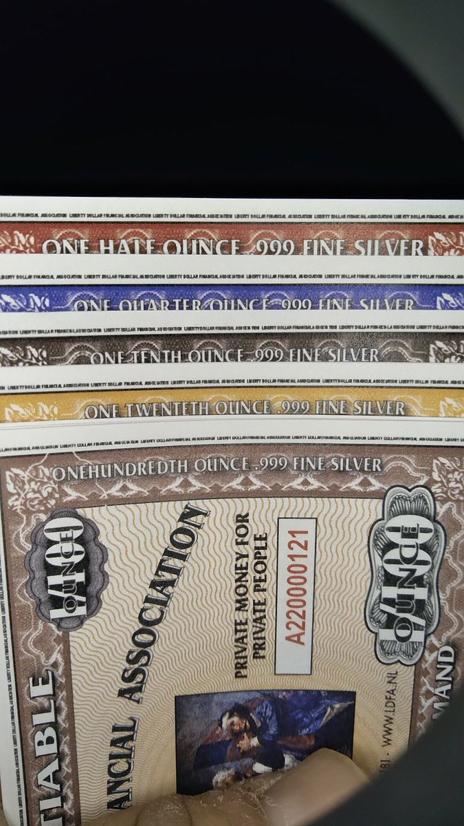 AllAmericanStkr's tweet photo. They came in @liberty_lyss i dropped a YouTube video already. Got 5 different bills. #silver #silverpaper https://t.co/ouYAKSvXXZ