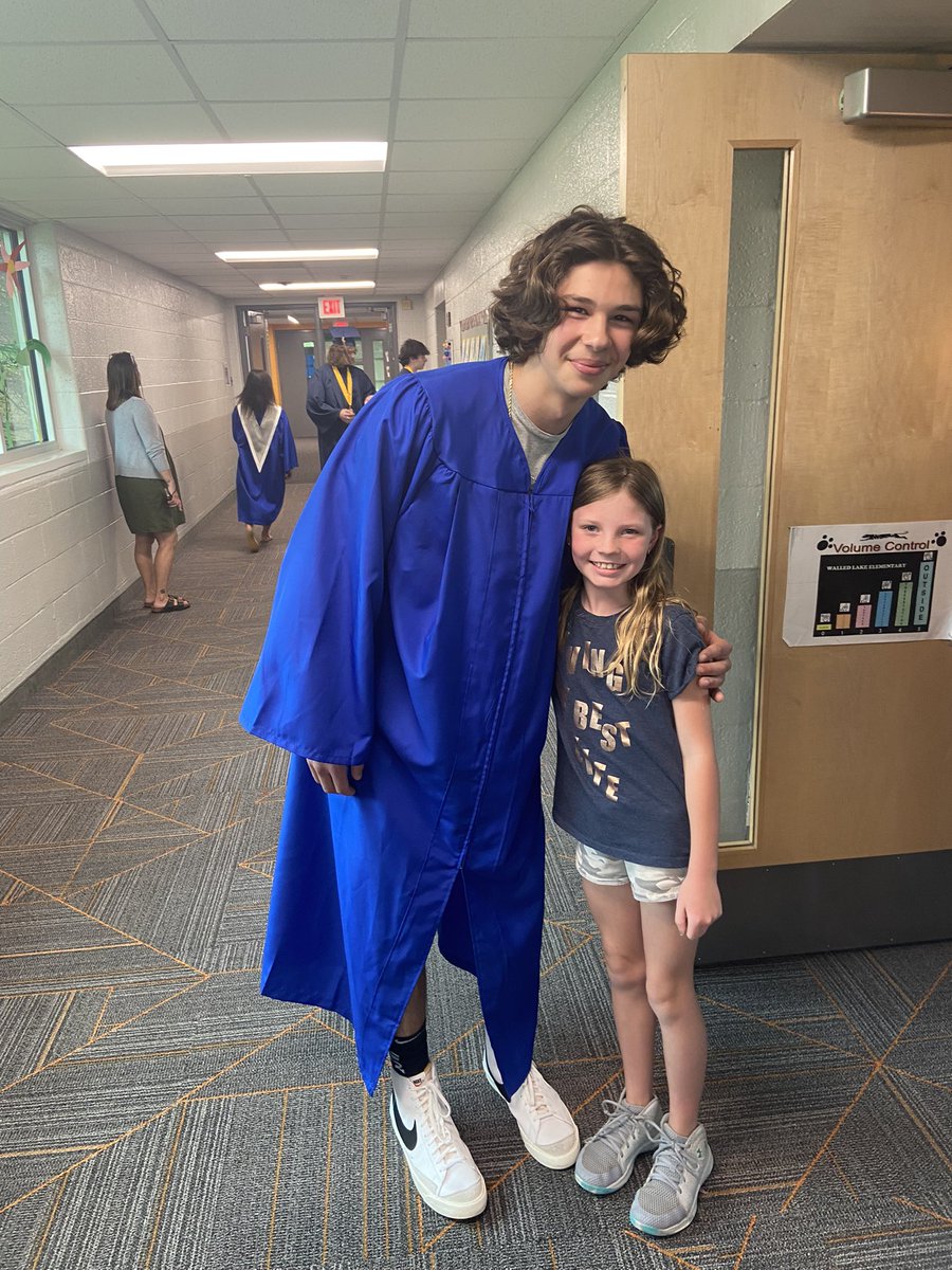 My daughter Sage was so excited when future Crusader Nick DePauli returned to his elementary school for a graduate parade and they got to meet!