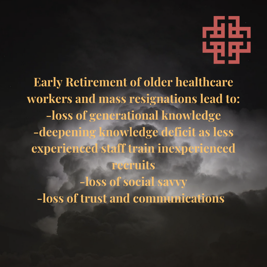 "The medical system (was) stretched thin well before COVID arrived and has been diminished with every surge since.
This compounds exhaustion with #moralinjury —the distress that comes from knowing what good care looks like and being unable to provide it."
theatlantic.com/health/archive…