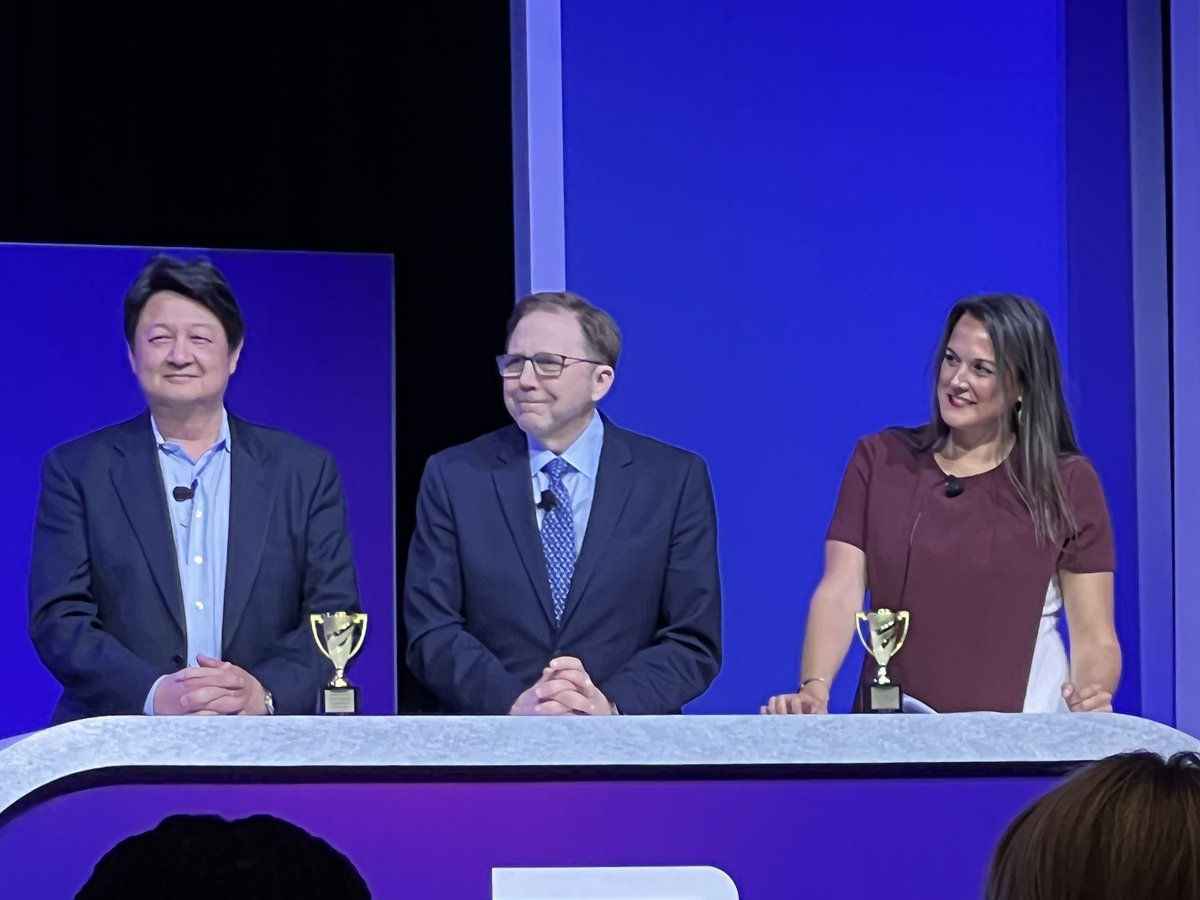 Our own Dr. Katherine Wood on the stage for “Friendly Feud” representing  cardiac surgeons AND representing women in Advanced Heart Failure field! #roc