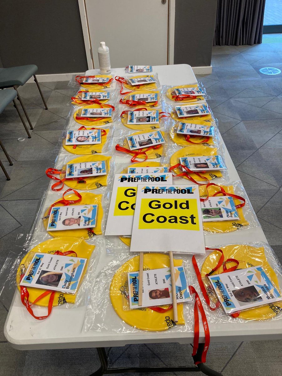 Sw_EngTalent's tweet photo. Hats, tops, accreditation and registration ready for tomorrow’s #prepthepool CWG test event @TeamEngland @Swim_England at Sandwell aquatics centre https://t.co/HTTWoU4Y45