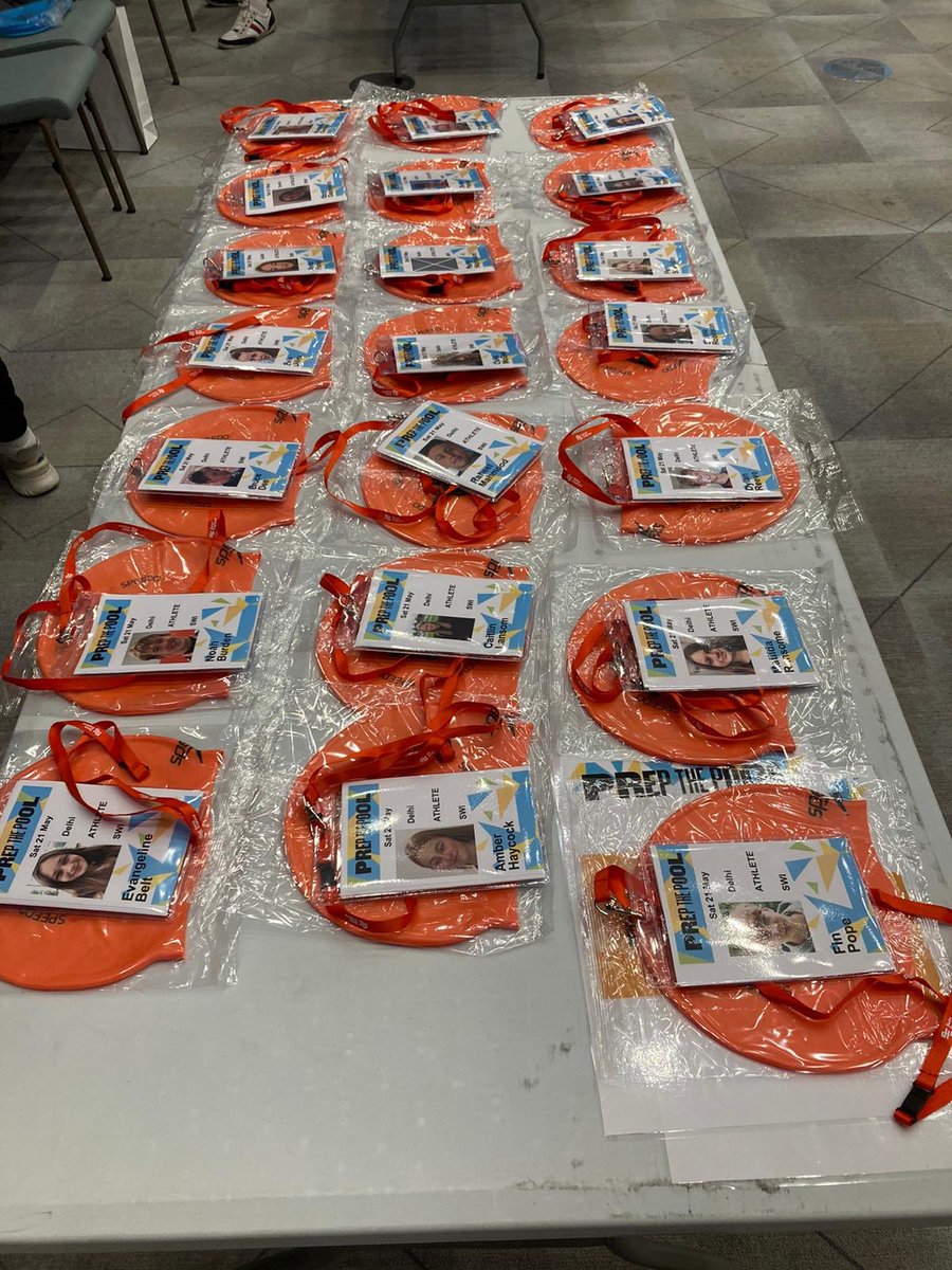 Sw_EngTalent's tweet photo. Hats, tops, accreditation and registration ready for tomorrow’s #prepthepool CWG test event @TeamEngland @Swim_England at Sandwell aquatics centre https://t.co/HTTWoU4Y45