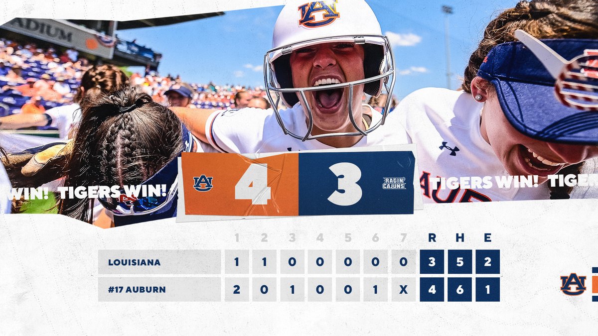 Catch us in the Winner's Bracket 😎

Auburn will face Clemson on Saturday at 12 p.m. CT. Winner advances to Sunday's championship game! 

📺: TBA

#WarEagle