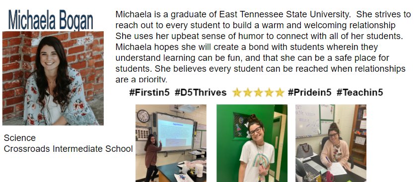 forum_d5's tweet photo. Working to make learning FUN is how Ms. Bogan is THRIVING in D5. #Firstin5 #D5Thrives #Pridein5 #Teachin5 https://t.co/vBcg4Da0KR