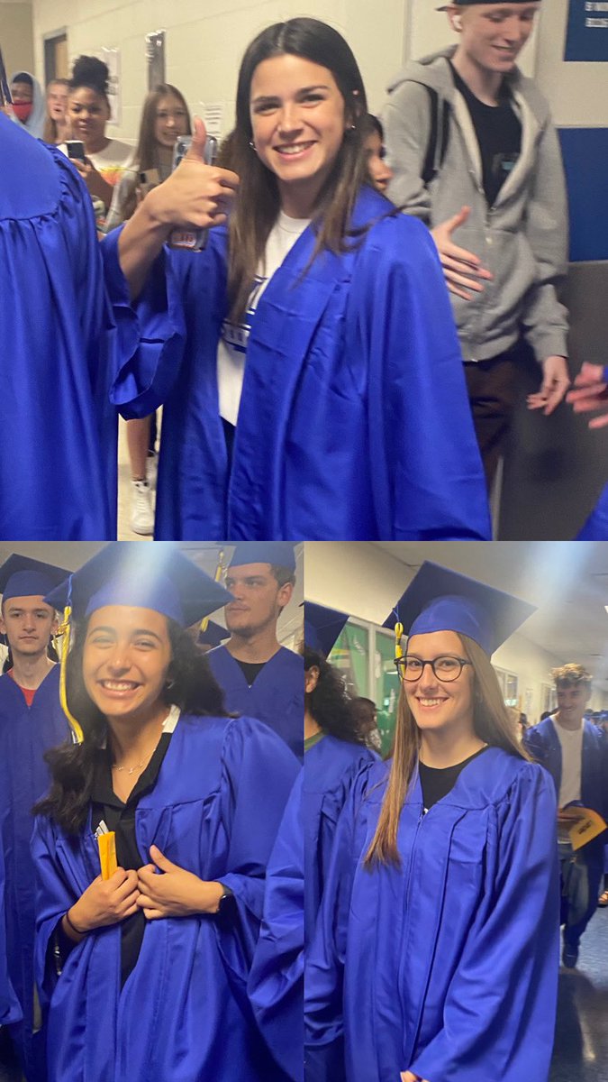 ladybuffssoccer's tweet photo. Our seniors walked the halls of their elementary school and Clemens High School one last time 💙🦬💛 @SamuelClemensHS @SCUCISD #OnceABuff #AlwaysABuff https://t.co/lU9xhaHJoF