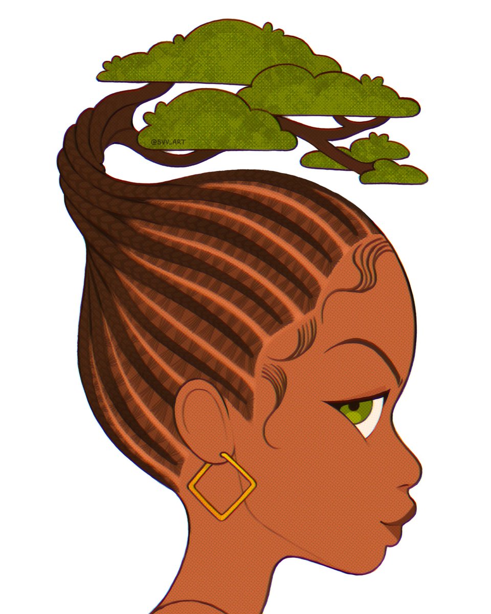 1girl solo jewelry earrings green eyes dark-skinned female dark skin  illustration images
