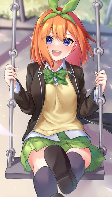 猫タシさんがTwitterに投稿した中野四葉(五等分の花嫁)のイラスト。