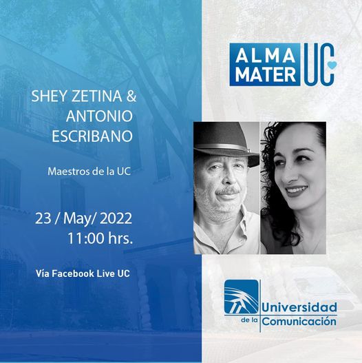 No te pierdas #AlmaMaterUC como invitados nos acompañan: 
 💙Shey Zetina 
💙AntonioEscribano 

Prepárate para escuchar las anécdotas de 2 de los profesores más entrañables de <a href="/UC_oficial/">Universidad de la Comunicación</a> 

▶️ Ponle play 
📌 11:00 am
📍 Facebook.com/ucradiomx
🗓️ Lunes 23.05.22