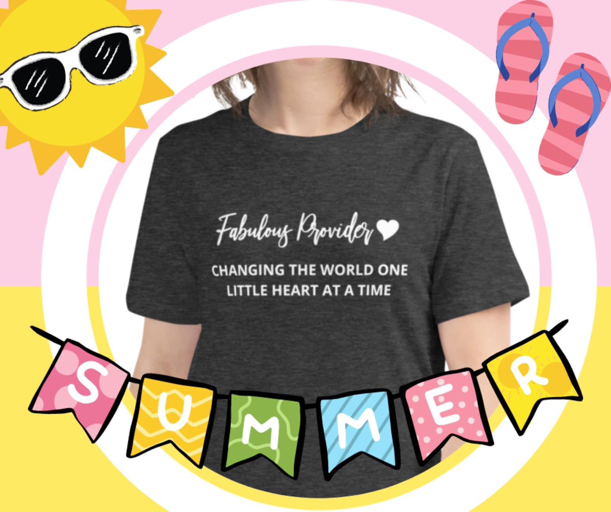 Fabulousdaycare's tweet photo. Your new favorite #summer #outfit staple! 🙌🏻☀️“Fabulous Provider Changing The World One Little Heart At A Time” t-shirtis super cute and COMFORTABLE!!! Click the link to get yours: ➡️ https://t.co/5qpzRRQt7g #daycareproviders #childcare #daycaretips #inhomedaycare #tshirts https://t.co/oCGlqOvl3v