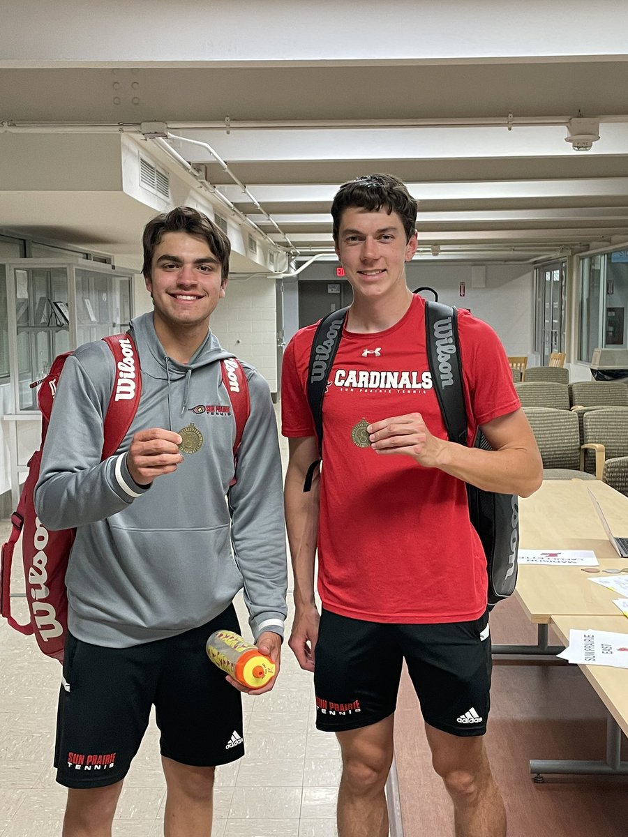 Jacob Baldwin and Nikko Vilwock are Big 8 Conference champs in #1 doubles! <a href="/SPCardinals/">SP East Athletics and Activities</a>