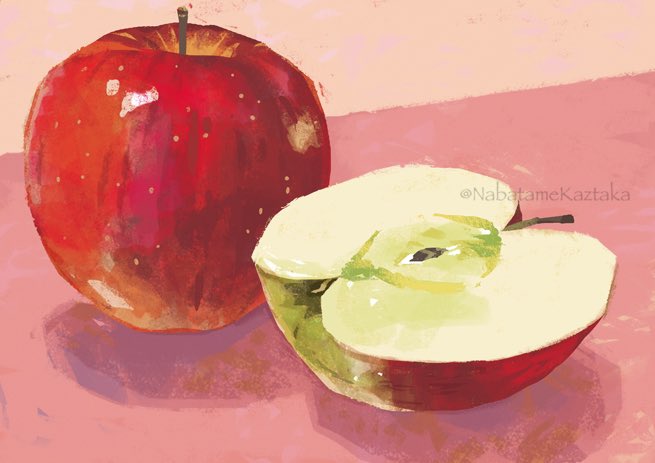「昔描いたりんご🍎です。 」|生田目 和剛 (ナバタメ・カズタカ)のイラスト