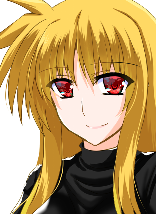 クリスタ練習台フェイトさん。
ワーオ、モニターの違いでなんか色鮮やかに見える。 