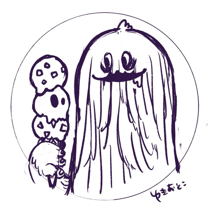 丸いキャンバスがまだあったからこれを描こう 