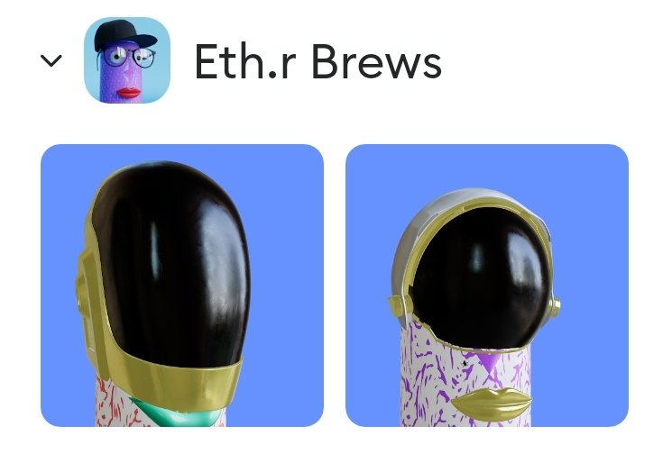 julepsinjanuary's tweet photo. @ETH_r_Brews check it out! my fresh mint matches my prize from the one I won! heck yeah 🥰 #BREWCREW #ETHRBREWS #nftutility #web3 #3d #helmetsquad #luckyducky #nfts #nftcommunity #ToTheMoon #LFG https://t.co/cNlkxP3UoM