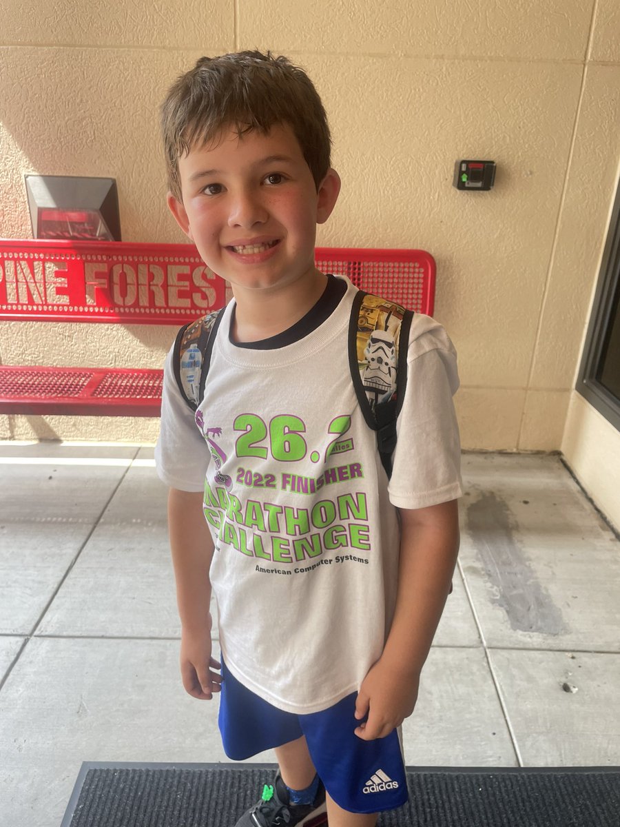 MrsHanley101's tweet photo. I spotted some speedy @HumbleISD_PFE Panthers who have earned their Marathon Challenge Shirts by running 26.2 miles this school year! How impressive!!! #TeamPFE 🐾 ❤️ 🏃♂️ https://t.co/RJJdAUjt7G