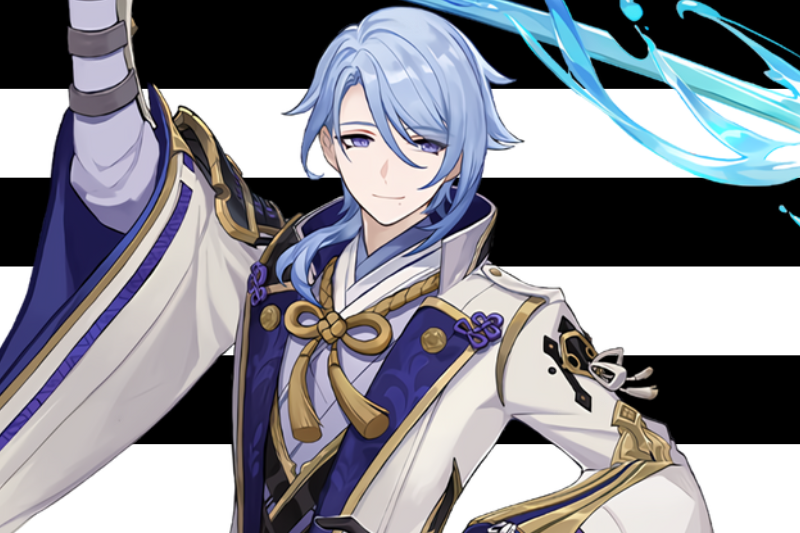 DailyHeteros's tweet photo. The fifth heterosexual of the day is Kamisato Ayato from Genshin Impact! https://t.co/cjhCKlHNNm