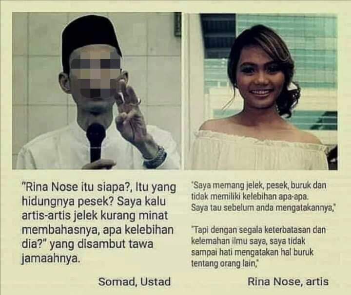 Balaslah kejelekan itu dengan kebaikan. Sekalipun org yg menghina kita itu, buruk rupa dan tongg*s. 
#Rinanose
#TangkapEkoKuntadhi