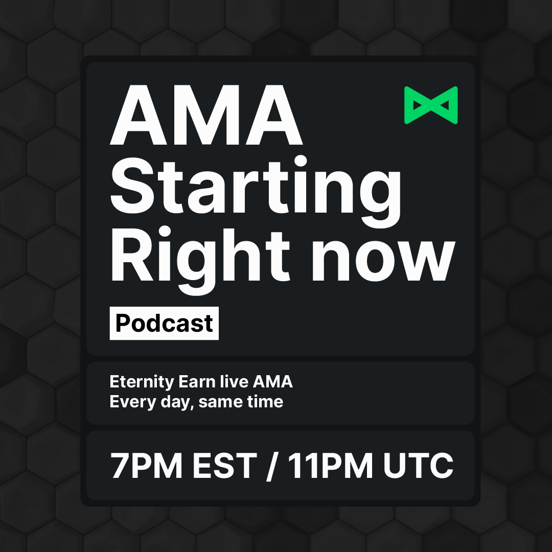 Eternity_Earn's tweet photo. We are LIVE right now on our Telegram for our daily AMA!
Come join for the latest updates and to voice any questions you have!
Telegram: https://t.co/WRr956DF7L
Linktree: https://t.co/MkWQcTCnVS
-
#EernityEarn #AMA #CRO https://t.co/I1gB9u9RD2