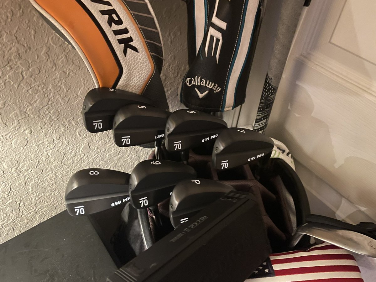 dnnybllgme81's tweet photo. Just fired a 78 yesterday with these bad boys. While every round isn’t like this I will say my iron confidence grows with every round with #699Pro Thank you @Sub70 @Sub70Apparel https://t.co/nh5C5AUN4a