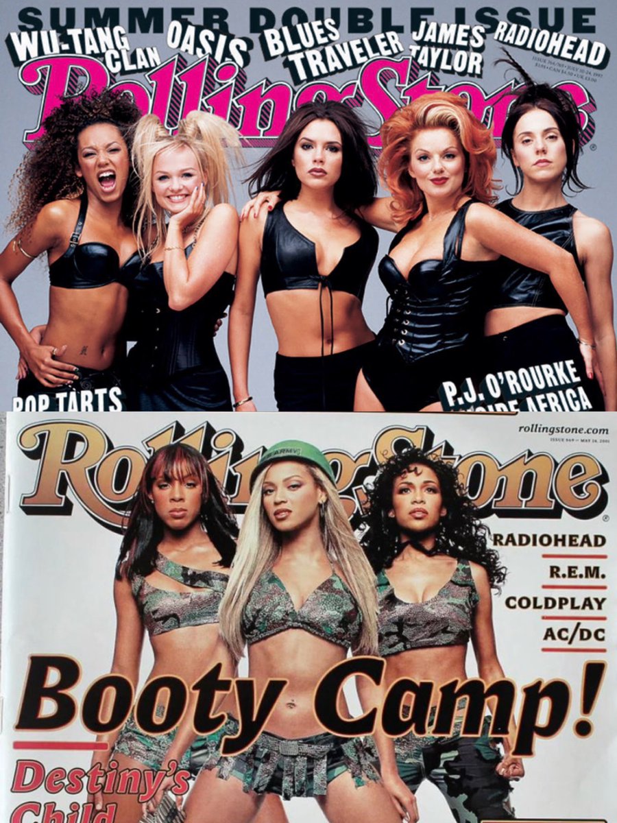 shvtpink's tweet photo. Blackpink will be the 3rd girl group to cover Rolling Stone Magazine since Spice Girls (1997) &amp; Destiny's Child (2001). https://t.co/8Y5MjG0FzC