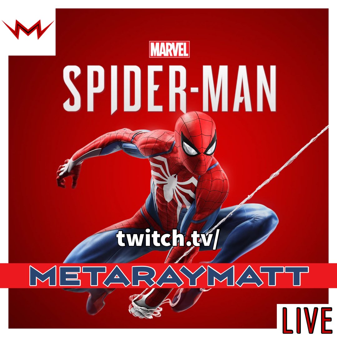 🔴LIVE playing #SpiderMan w/ a special guest!

We’re taking down the Sinister Six and bringing the platinum trophy home…

twitch.tv/MetaRayMatt
