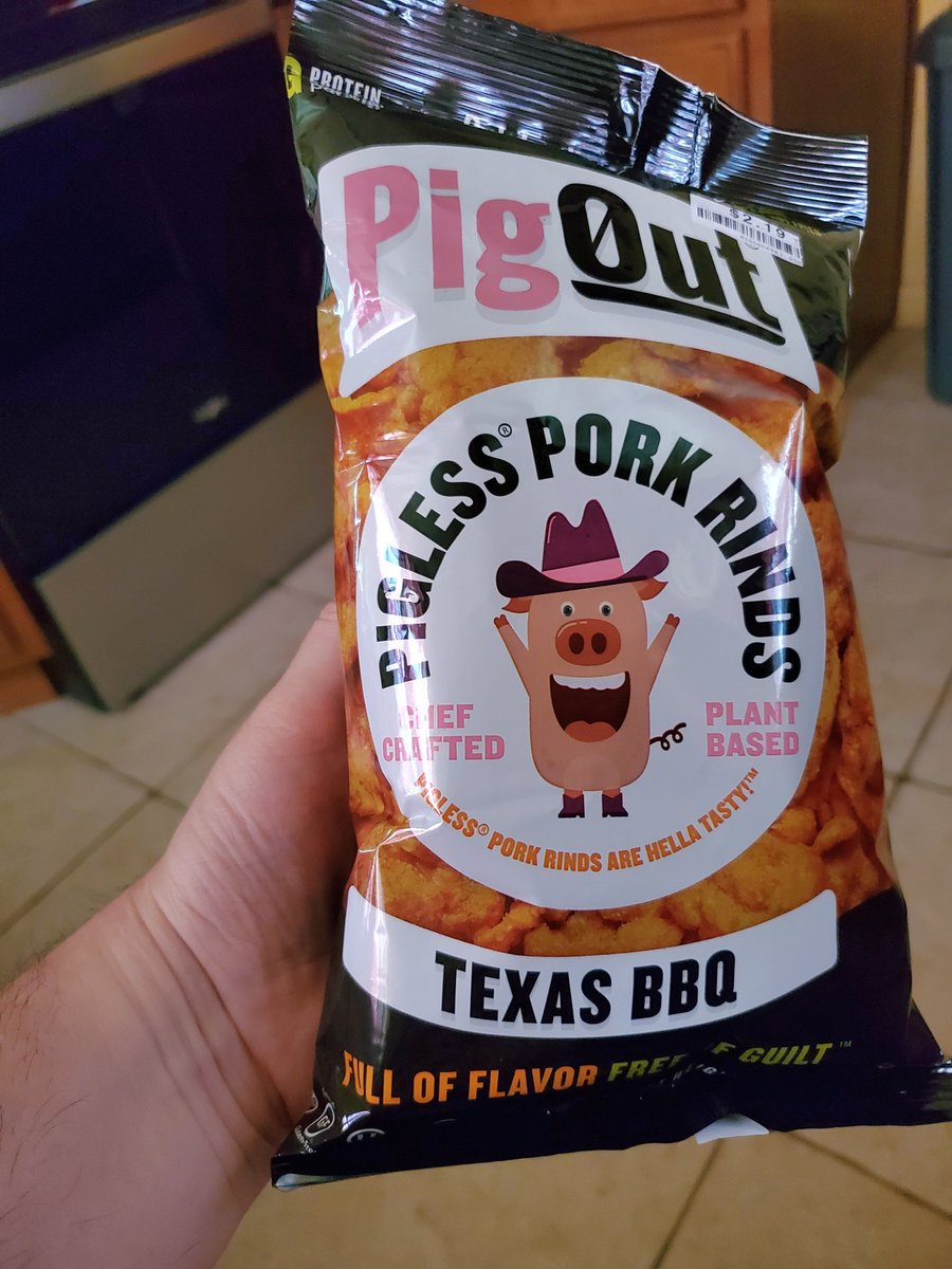 JackDentJr1's tweet photo. @outstandingfds #outstandingfoods #pigout #piglessporkrinds #texasbbqflavor #plantbased #veganporkrinds #vegansnack #veganeating #wvhealthyfoodie
I was BLOWN AWAY by how good these are!! They're identical to real Pork Rinds, I can't tell a difference!!😋😋😋😋💚💚💚💚 https://t.co/zYMAKDCDAh