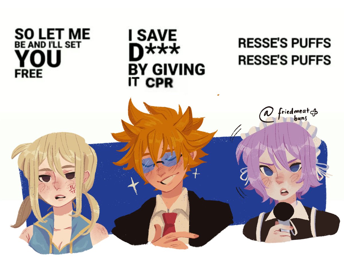 friedmeatbuns's tweet photo. them, basically!!

(also part one of pia joining very outdated memes ✌🏼)
#fairytail #fanart https://t.co/piyAxZsNMe