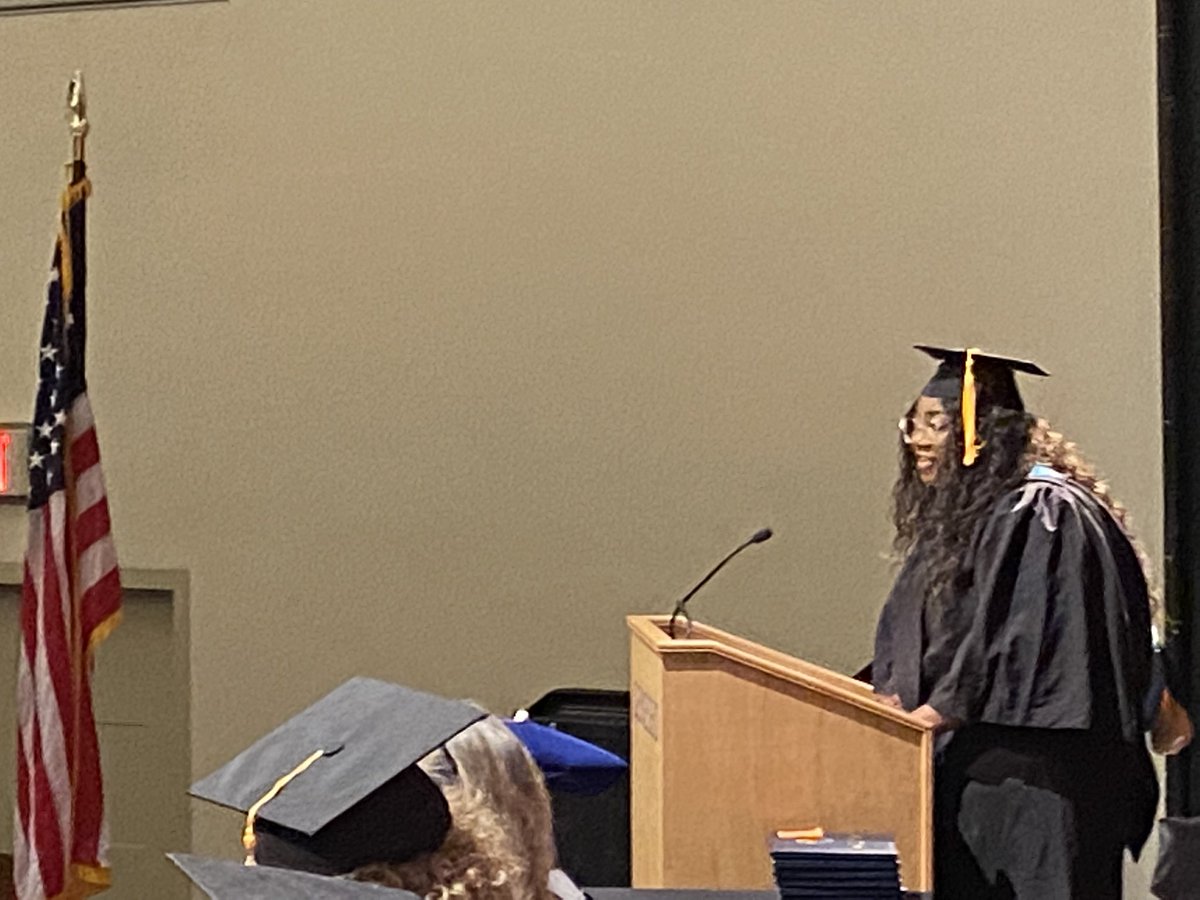 DrPatMcCue's tweet photo. Honored to take part in Convocation with graduating seniors at the Cline School of Education @SUNYGeneseo featuring keynote speaker Qianna Reaves-Campbell, assistant principal at Roth Junior High. Celebrating a great district-college partnership! #PathwaysToTeaching #RHAdvantage https://t.co/FMBV0hZTbo