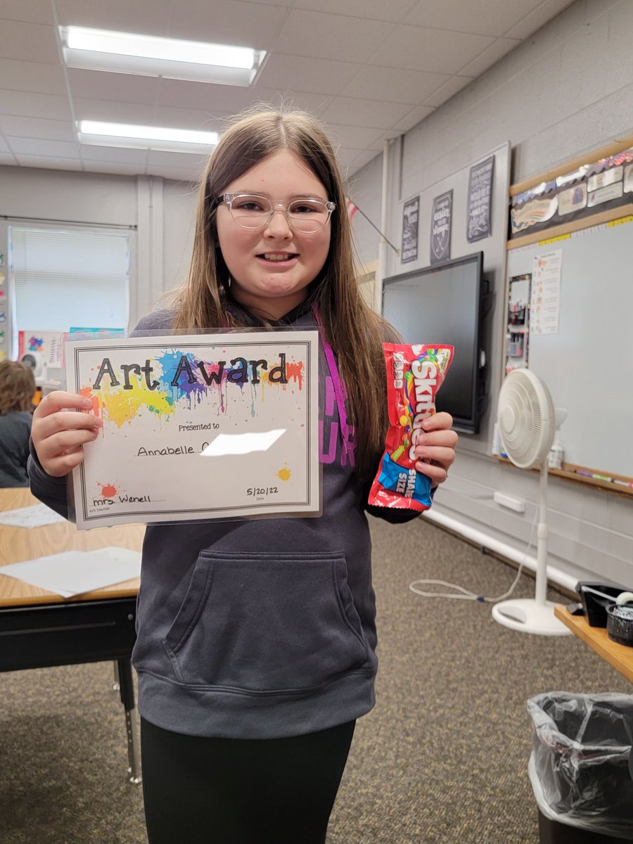 msdirksact's tweet photo. The 5th graders received many awards today! 
*Emersyn and Annabelle both received an Art Award today. Their art pieces will be showcased on our new stationary next school year!
Congratulations! #itsagreatplacetostart #writingworkshop https://t.co/LnmGb1Yeud