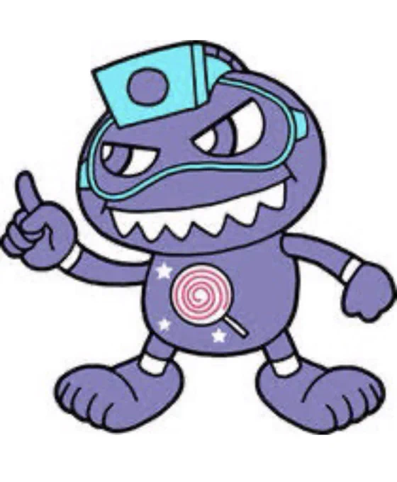 Amedon, who has a lollipop belly, sharp teeth for munching candy, and a laser beam on his head for shooting villains, is the mascot of Ameya-Yokochō open-air market in Ueno, Tokyo, 