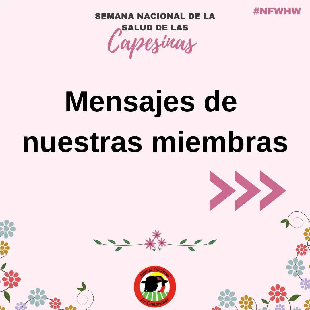 campesinasunite's tweet photo. Estamos compartiendo más mensajes de parte de nuestras organizaciones miembras con mucho cariño para las campesinas. Muchas gracias @lideresCampesinas y Campesinxs Unidos de California por estos mensajes sobre la salud de las campesinas.
#NFWHW  #Campesinas #FarmworkerWomen https://t.co/zkgoz6vIGj