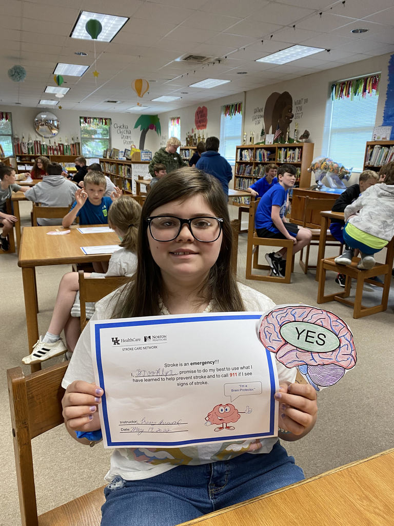HES_Elementary's tweet photo. Norton Healthcare presented a program to 4th and 5th grade students at Highland. The students had a chance to  to learn about the brain and how the brain/ body responds during possible signs of a stroke. https://t.co/sSHSnNGYya