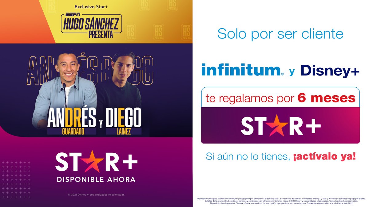 infinitum's tweet photo. ¿Piensas perderte a Karim Benzema, Andrés Guardado, Diego Lainez y Héctor Herrera platicando con un grande del #Madrid?
#HugoSanchezPresenta ⚽️ Disponible ahora, EXCLUSIVO en #StarPlusLA.
➡️ https://t.co/iLFHNOgXYZ https://t.co/Uty64YSQ12