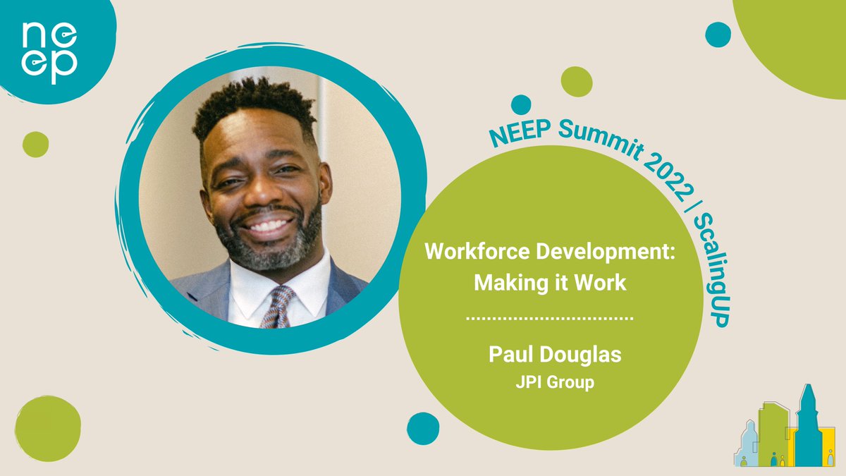 Workforce development is a complex topic with many needs, approaches, and solutions. Paul Douglas from <a href="/TheJPIGroup/">The JPI Group</a> will be part of a conversation that will aim to tease out tools and models that can be replicated to grow and diversify the workforce. bit.ly/neepscalingup