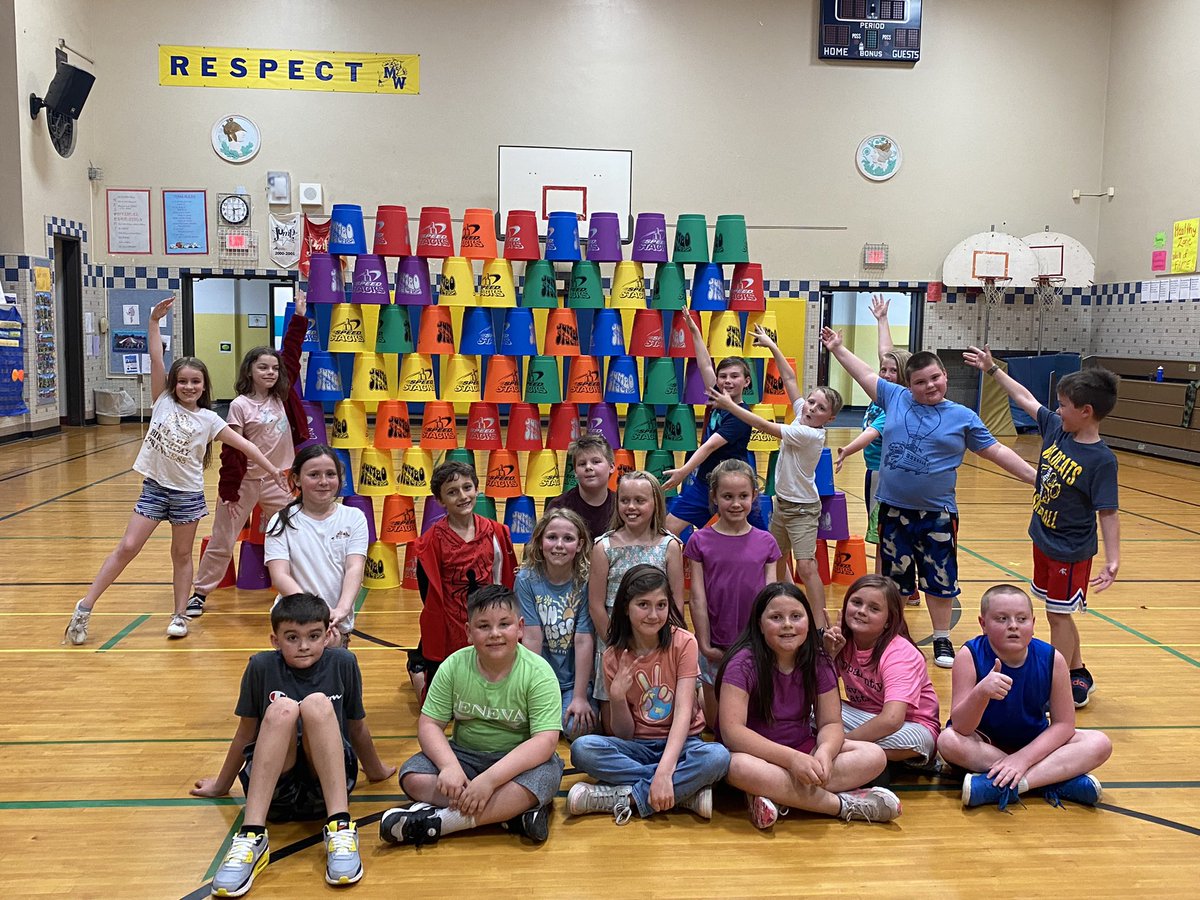 These third graders sure know how to build a tower! They wouldn’t let me run through it😁