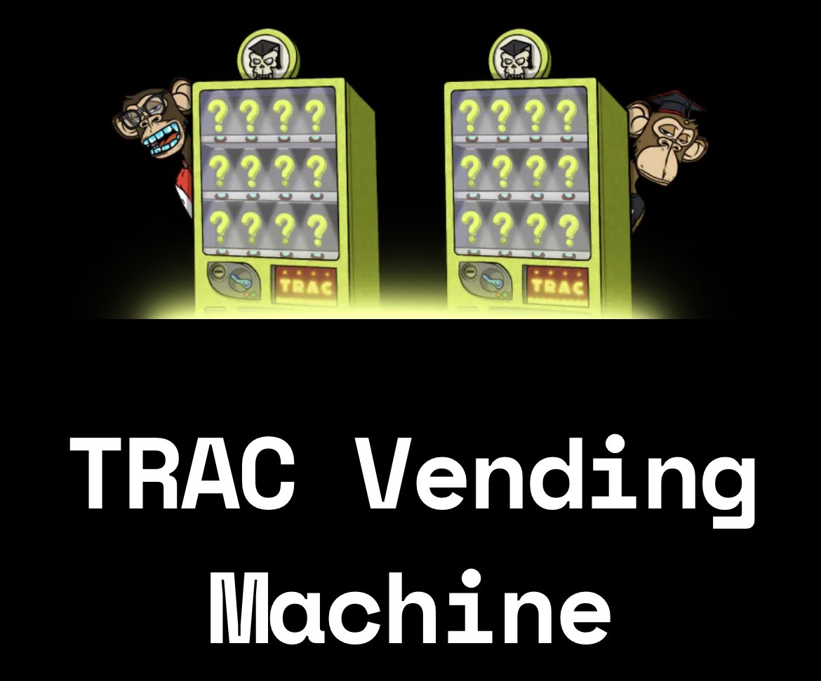 TeenRebelApe's tweet photo. The TRAC vending Machine has been restocked. 

This week, we are supporting @ZunkzNFTs with the #11010 for just 60 $CREDIT per ticket. 

Head over to https://t.co/FCDbxFEq6I to check out our other raffles currently running. 

#raffle #nft #zunkz #trac #Giveaway https://t.co/cYmKXAGTbC
