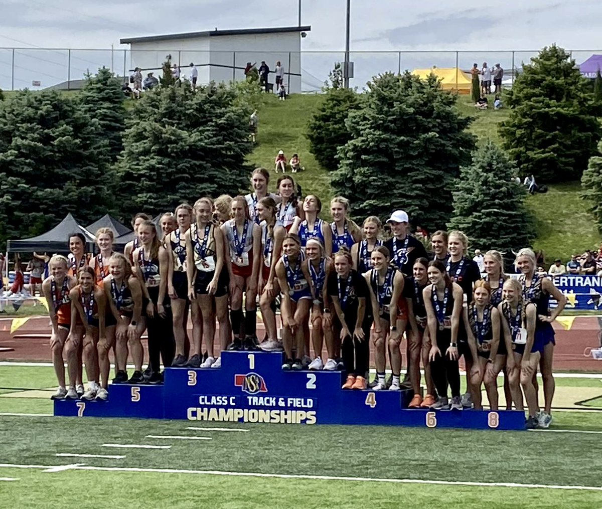 Congrats to our girls 4x800 relay team on your 7th place finish! Ellen, Chaney, Maycie, Adi