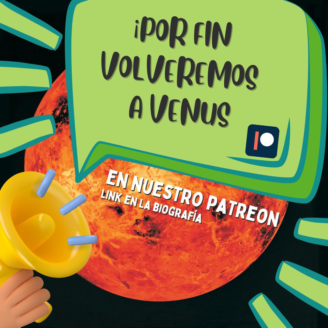 TMSChile's tweet photo. 🚀¡Nuevo lanzamiento!

"POR FIN VOLVEREMOS A VENUS"

Han sido meses increíbles para la venusianos, y nos gustaría ponerlos al tanto a ustedes sobre las últimas noticias del espacio y lo que tiene que ver con el planeta #Venus

💻Artículo completo en nuestro #Patreon 

#Linkinbio https://t.co/wXYnO8PnJE